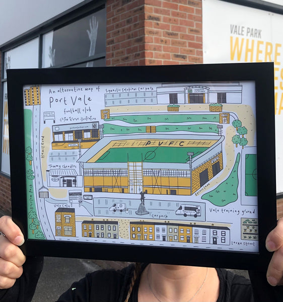 An Alternative Map of Port Vale FC Print