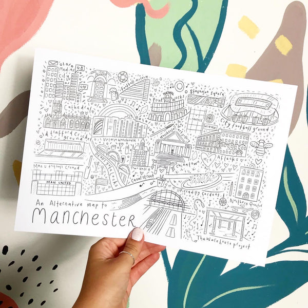 An Alternative map of Manchester Print