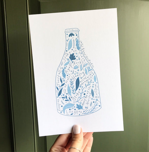 "Blooming Blue" Potters 2 Print