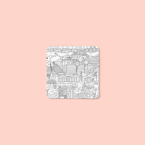 Stoke-On-Trent Map Coaster