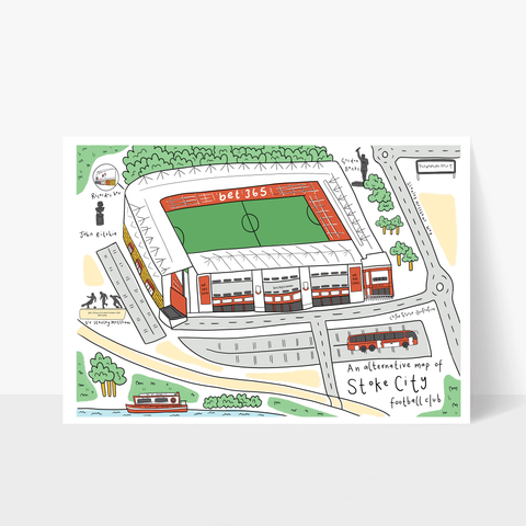 An Alternative Map of Stoke City FC - Print