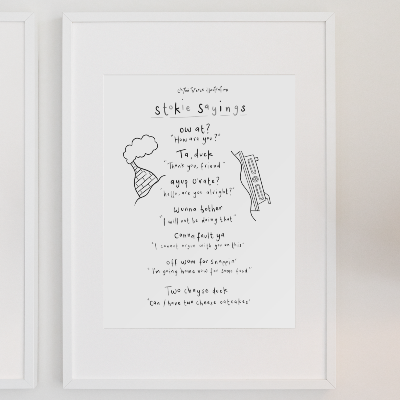 Stokie Dialect - Stoke on Trent Sayings Print