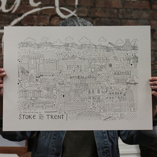 An Alternative Map of Stoke-On-Trent Print