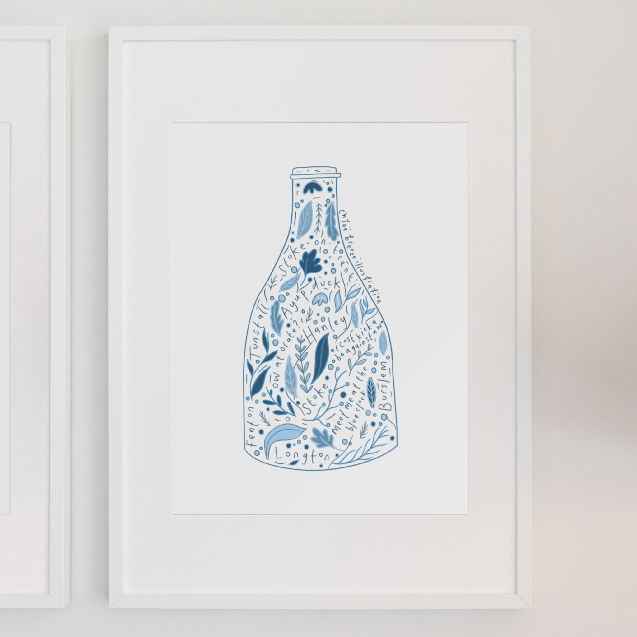 "Blooming Blue" Potters 2 Print