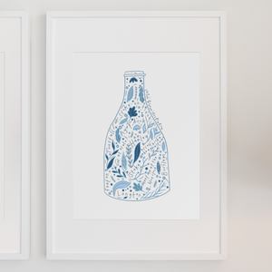 "Blooming Blue" Potters 2 Print