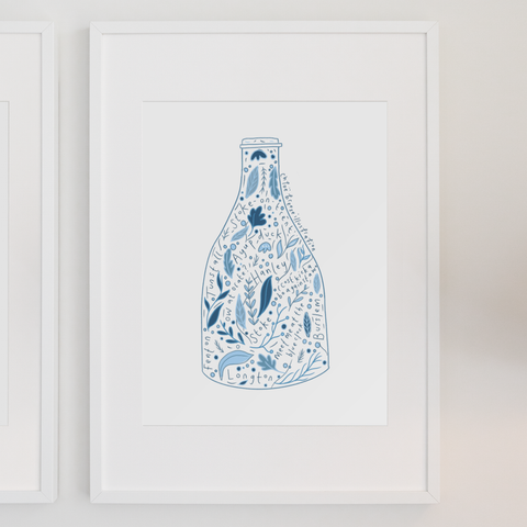 "Blooming Blue" Potters 2 Print