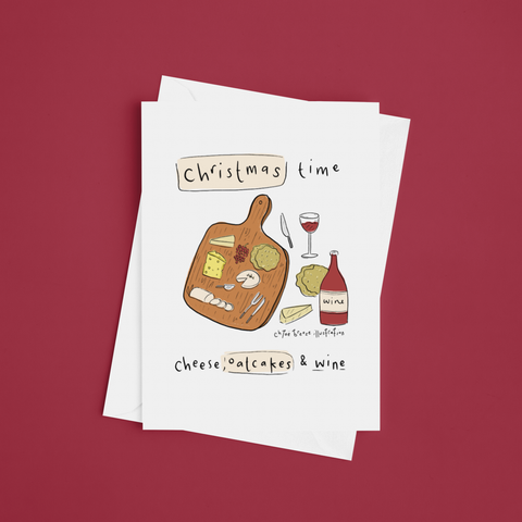 Cheeseboard, Oatcake Style, Christmas Card