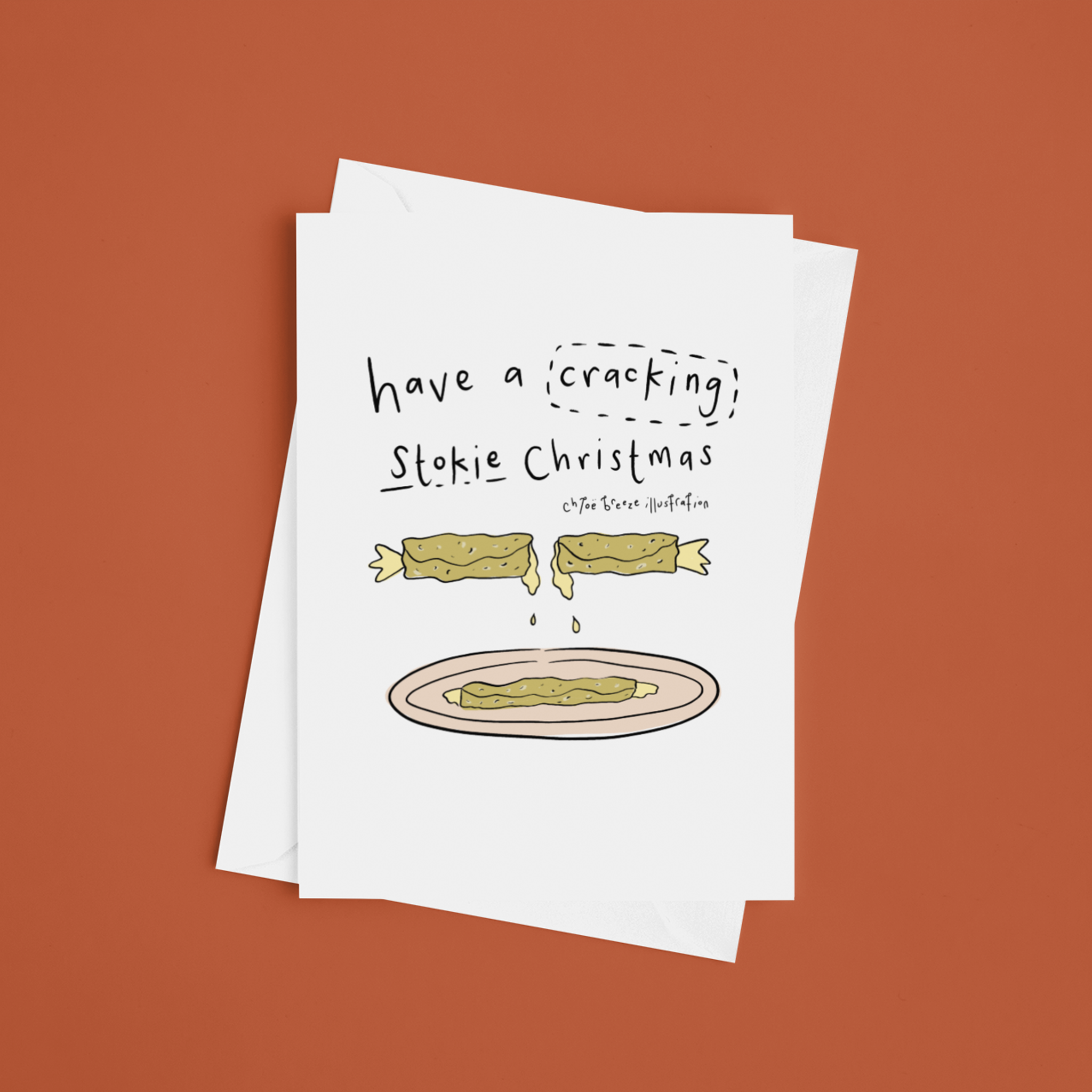 Cheese Oatcakes Christmas Cracker Card