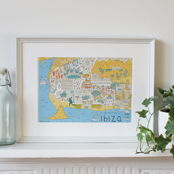 An Alternative Map of Ibiza Print