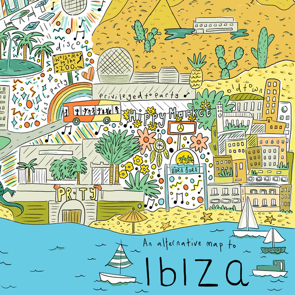 An Alternative Map of Ibiza Print