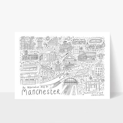 An Alternative map of Manchester Print