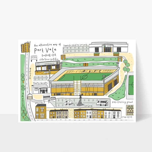 An Alternative Map of Port Vale FC Print