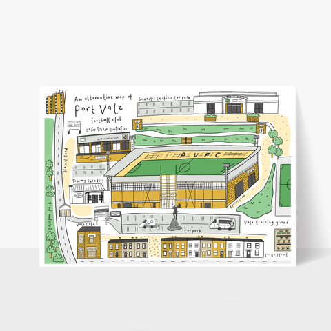 An Alternative Map of Port Vale FC Print