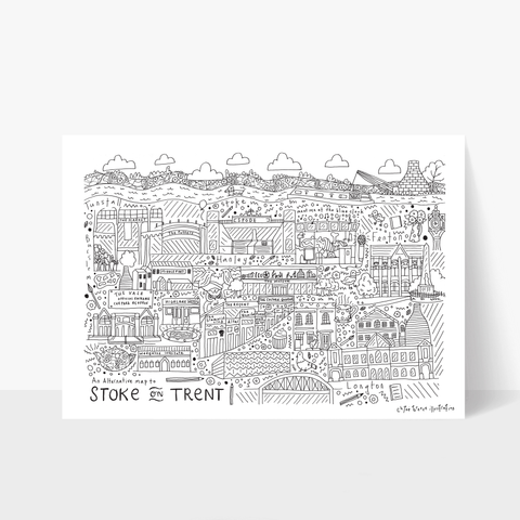 An Alternative Map of Stoke-On-Trent Print