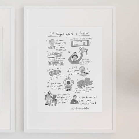 10 Signs You're a Potter - Stoke City Football Club Print