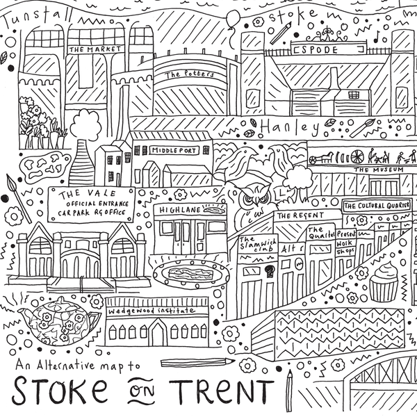 An Alternative Map of Stoke-On-Trent Print