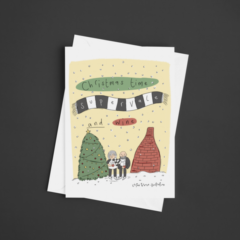Christmas Time Super Vale and Wine - Christmas Card