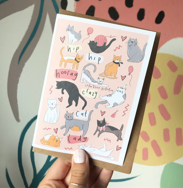 Crazy Cat Lady Birthday Card