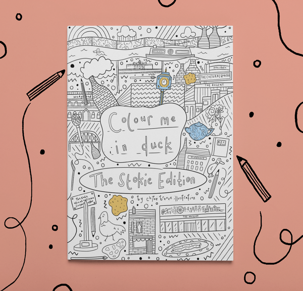 Stoke-On-Trent Colouring Book “Colour me in duck”