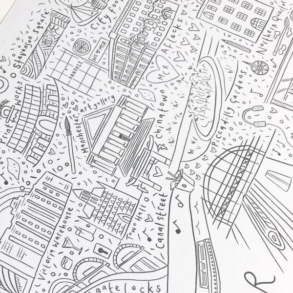 An Alternative map of Manchester Print