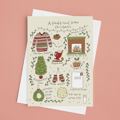 Stokie Traditional Christmas Greeting Card