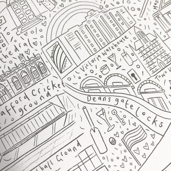 An Alternative map of Manchester Print